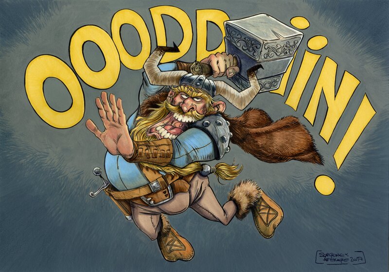 Odin !! by Sorgone et Arhkage - Original Illustration