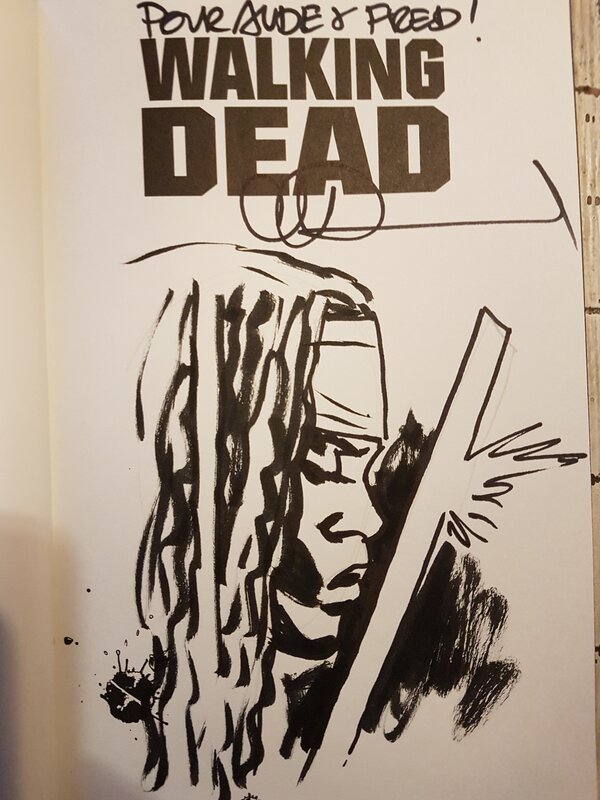 Dédicace de Adlard dans Walking Dead tome 27 - Sketch
