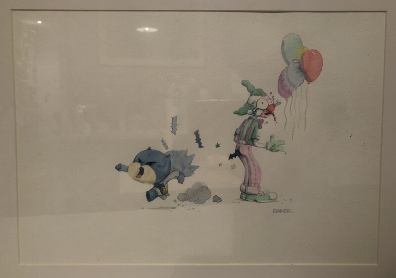 Batman et le Joker par steve Baker - Illustration originale