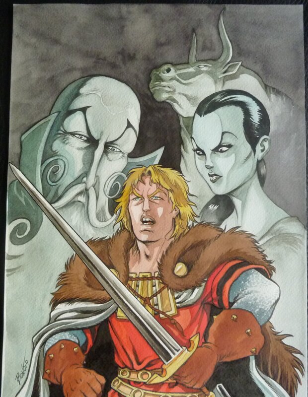 Rode ridder by Fabio Bono - Original Illustration