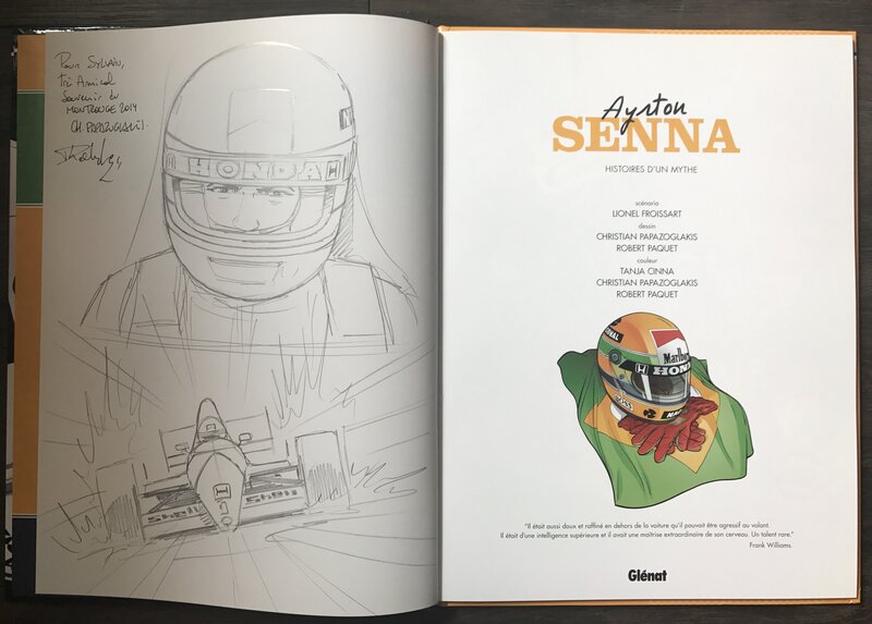 Senna par Christian Papazoglakis - Dédicace