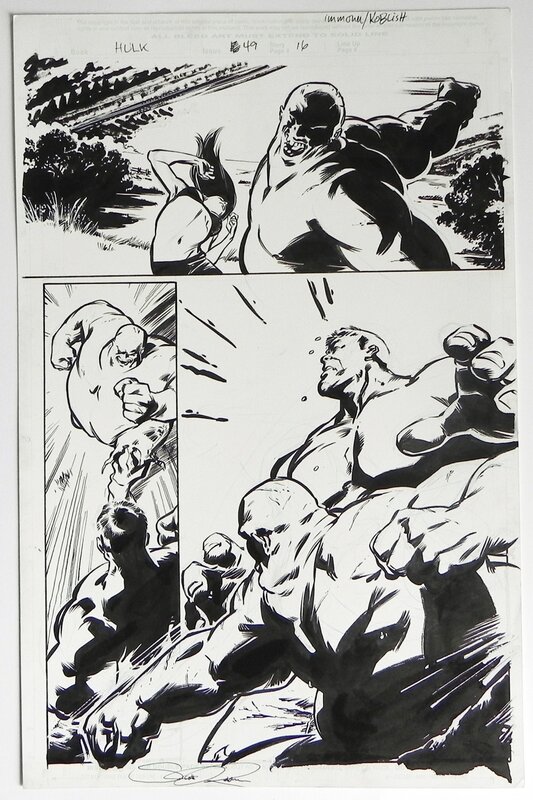 Hulk #49 p.16 par Stuart Immonen - Planche originale
