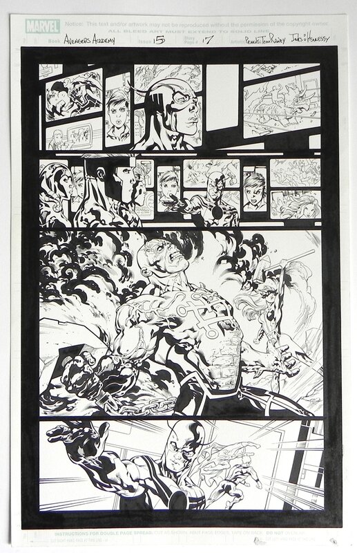 Tom Raney, Andrew Hennessy, Avengers academy #15 p.17 - Planche originale