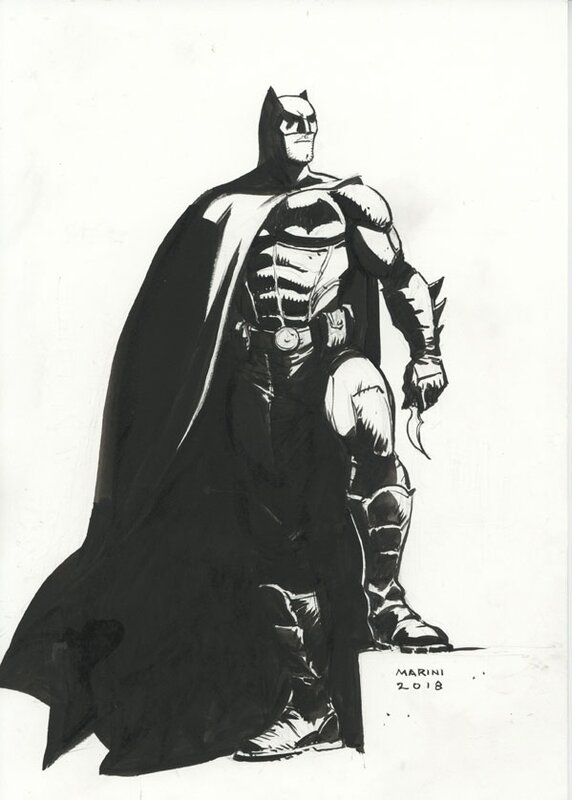 Batman by Enrico by Enrico Marini - Original Illustration