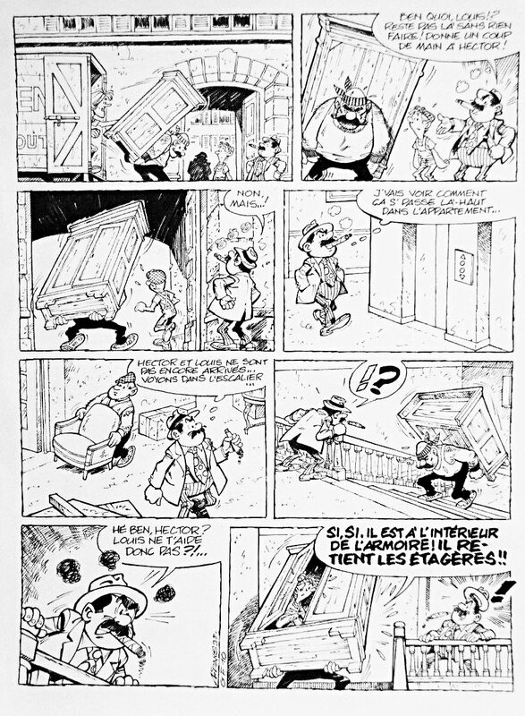 Edouard Aidans, Gags en folie n° 10 - publication inconnue - Planche originale