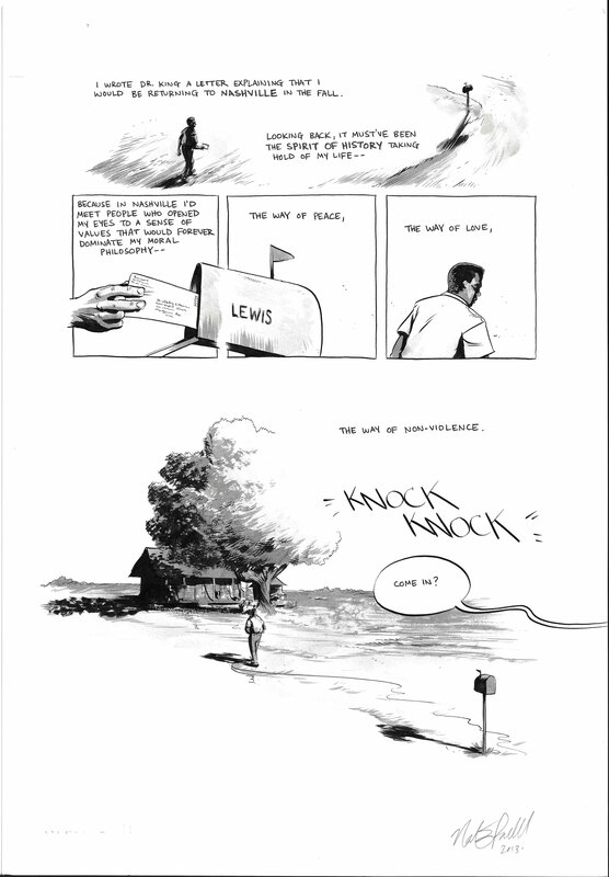 Nate Powell, John Lewis, Andrew Aydin, March: BOOK ONE p. 73 - Planche originale