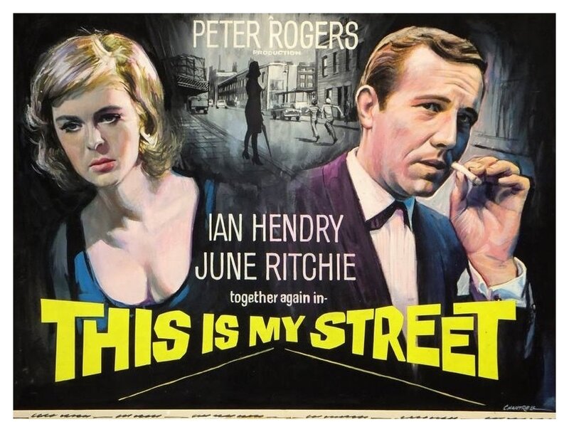 Tom Chantrell, This is My Street (1964) - movie poster painting (prototype) - Illustration originale Tom Chantrell, This is My Street (1964) - movie poster painting (prototype) - Illustration originale