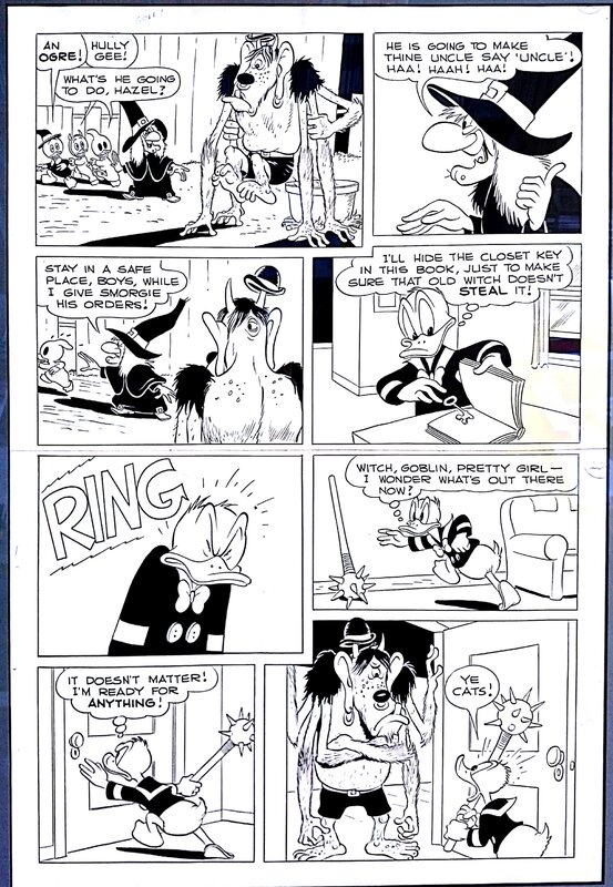 Carl Barks Donald Duck Trick or Treat page - Planche originale