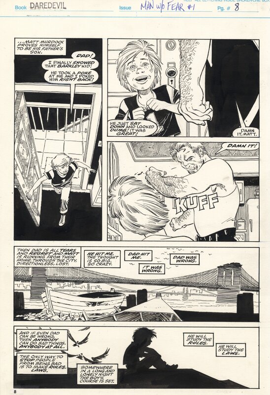 John Romita Jr., Daredevil - The Man Without Fear - #1 page 7 - Original art
