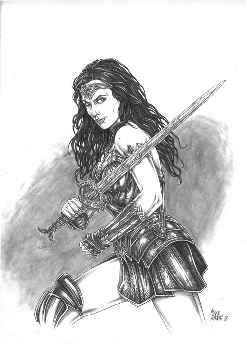 Wonder woman par Mike Ratera - Illustration originale