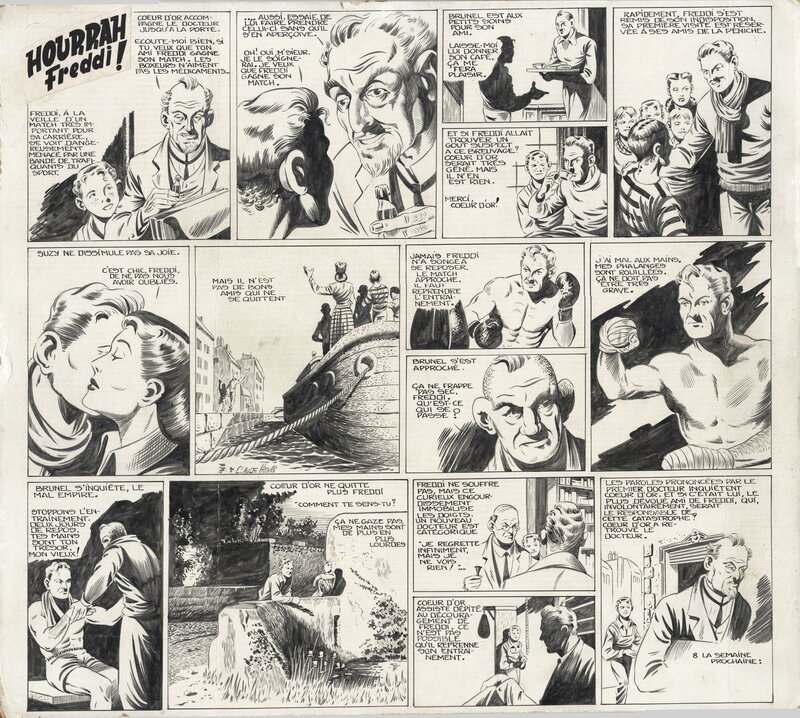 Claude-Henri Juillard, 1950? - Hourrah Freddi (Page - French KV) - Comic Strip