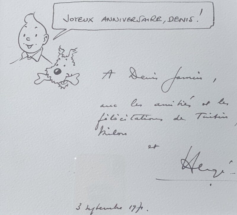 Hergé, Dedicace tintin herge - Sketch