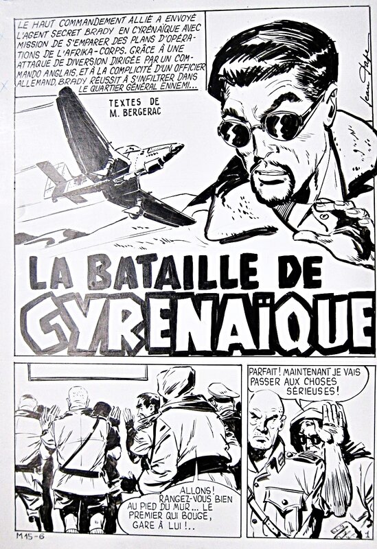 Jean Pape, La bataille de Cyrénaïque - Parution dans la revue M-15 n°6 (éditions de l'Occident) - Comic Strip