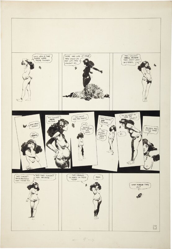 Jeffrey Jones IDYL Strip 1970s 'Sparse' - Comic Strip Jeffrey Jones IDYL Strip 1970s 'Sparse' - Comic Strip