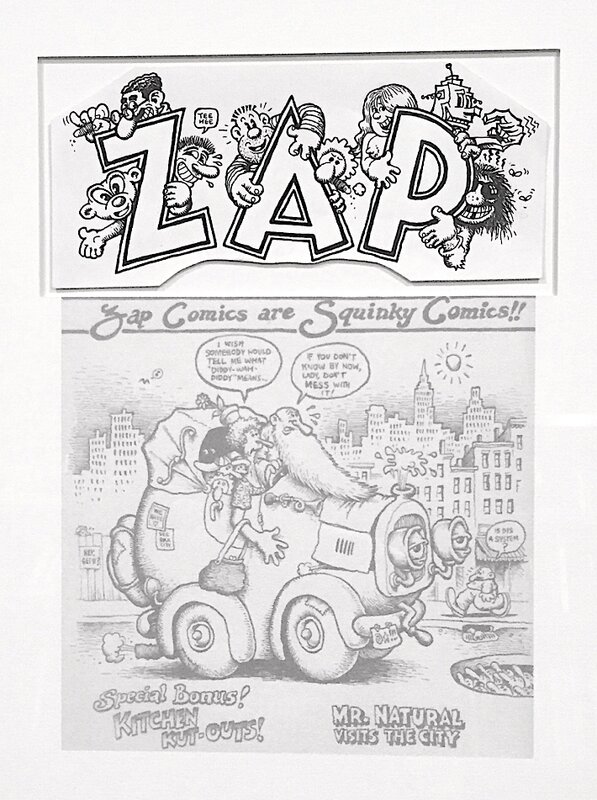 Zap #1 unused logo 1968 Robert Crumb - Original Cover