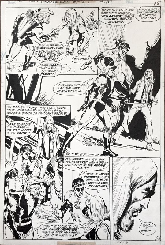 Neal Adams- Green Lantern/ Green Arrow 89 -pencils and inks 1972 - Planche originale