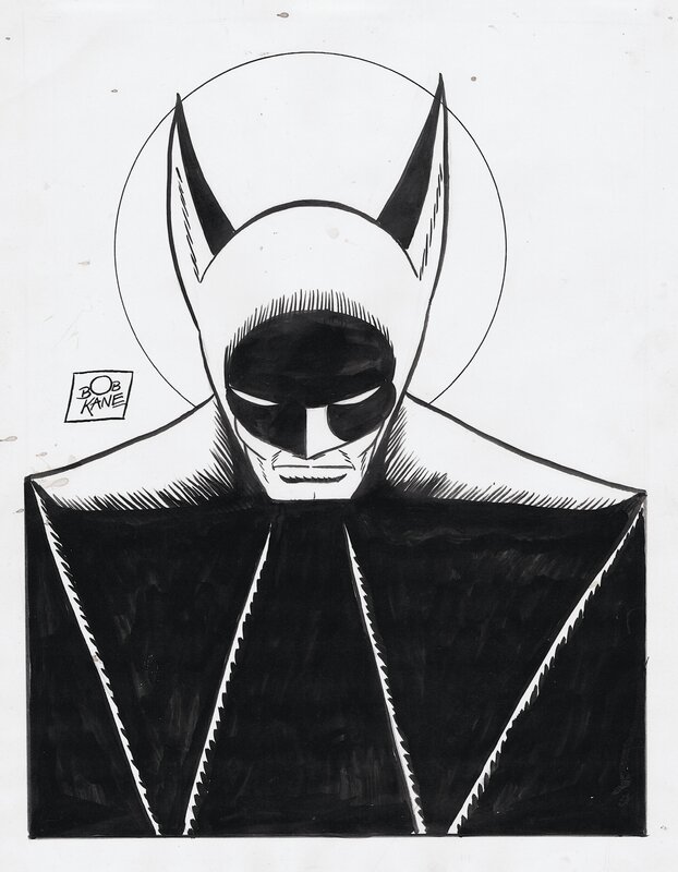 Bob Kane Batman 1970s classic ink pin up - Comic Strip