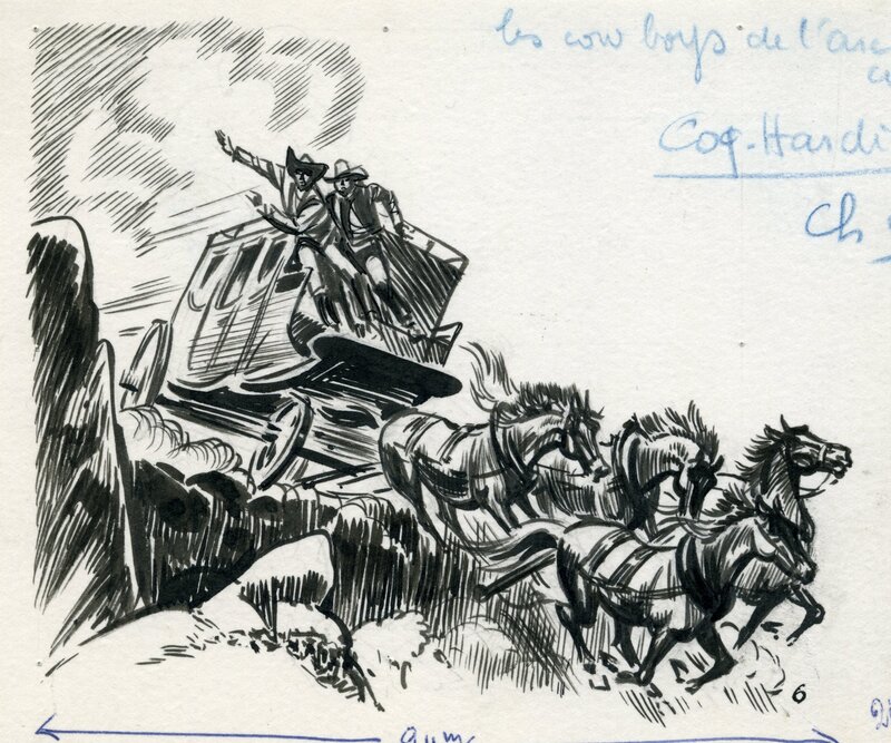 Dut, Les Cow-boys de l’Arc en Ciel - Original Illustration