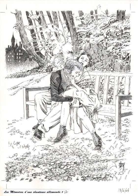For sale - Olaf Boccère, Mémoires d'une chanteuse Allemande 17 - Original Illustration