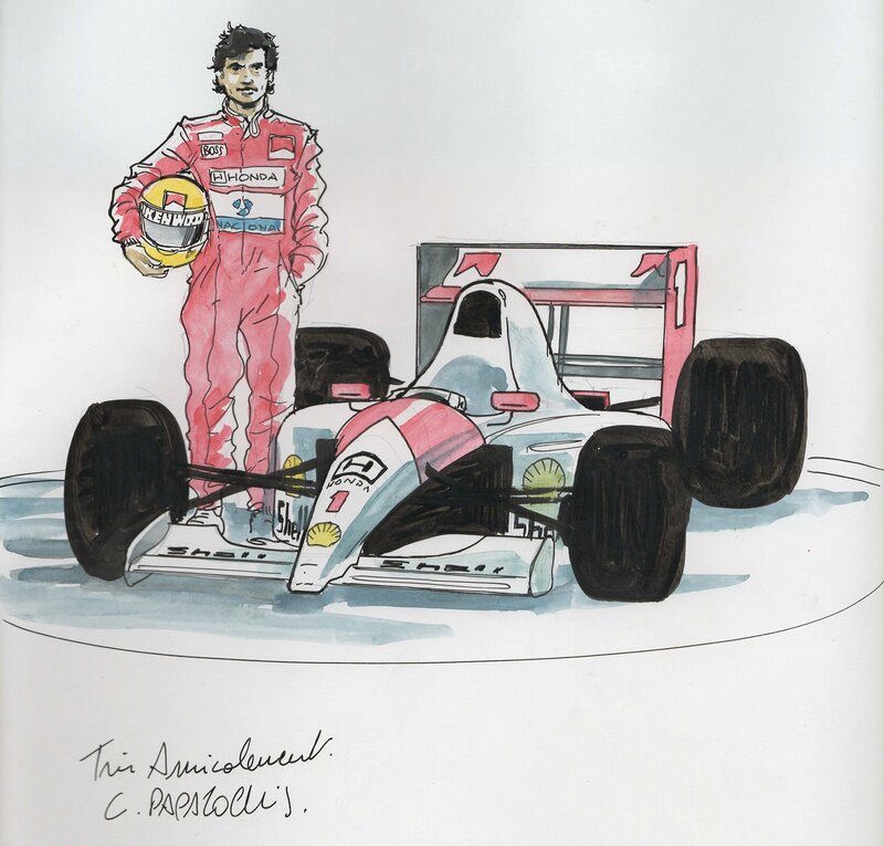 Christian Papazoglakis, Ayrton Senna -  Dédicace - Sketch