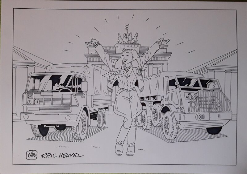 Eric Heuvel, Seedorf January Jones - Original Illustration