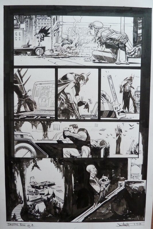 Batman B&W Page 8 par Sean Murphy - Planche originale