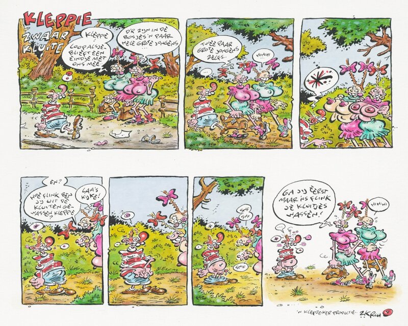 Eric Schreurs, 2001 - Joop Klepzeiker / Kleppie (Colored page - Dutch KV) - Comic Strip