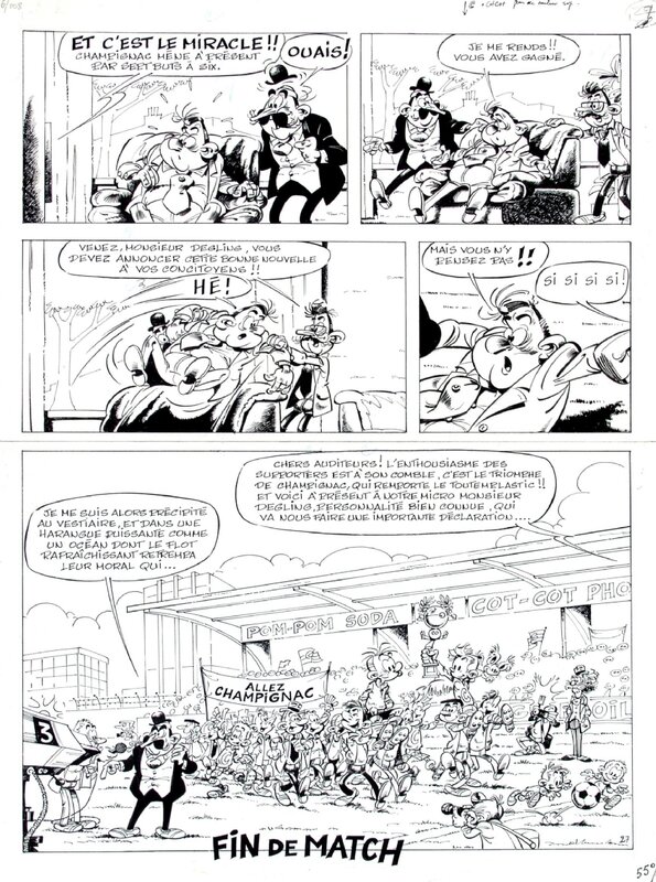 Nic, Alain De Kuyssche, 1981 - Spirou et Fantasio / Robbedoes en Kwabbernoot (Page - Dupuis KV) - Planche originale