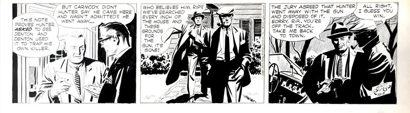 Alex Raymond, Rip Kirby - Strip du 10/8/1953 - Comic Strip