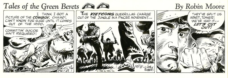 Joe Kubert, Tales of the Green Berets . Semaine 6 Jour 5 . 1965 . - Comic Strip
