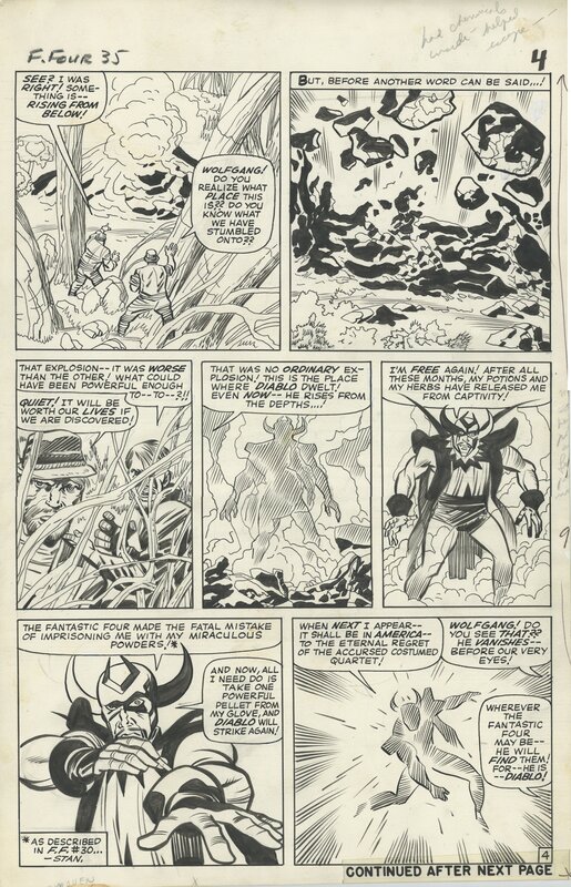 Jack Kirby, Chic Stone, Fantastic Four 35 Page 4 - Planche originale