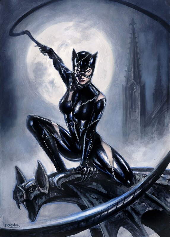 Catwoman par Grenier - Illustration originale