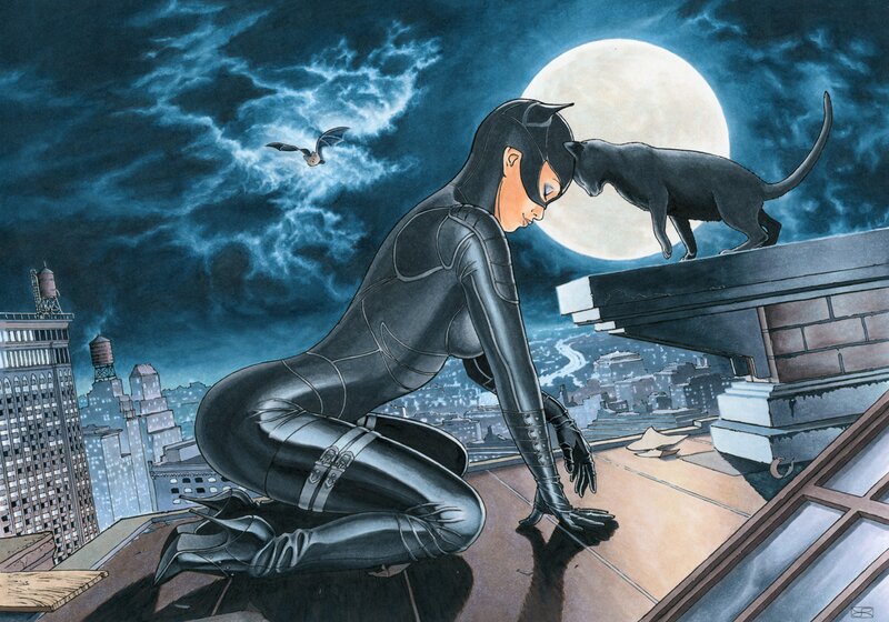 Catwoman par Lounis Chabane - Illustration originale