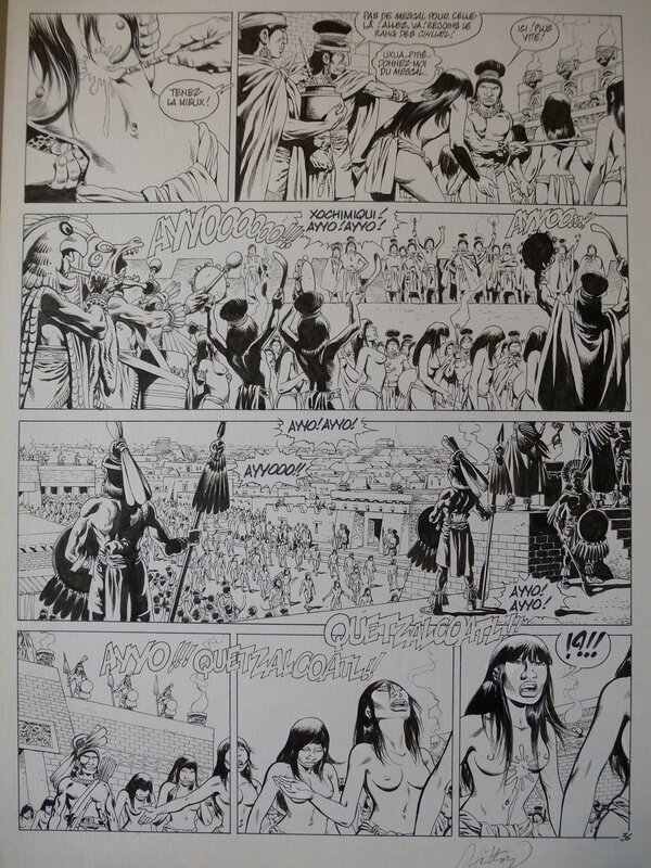 Jean-Yves Mitton, Quetzalcoatl tome 2 planche 36 - Comic Strip