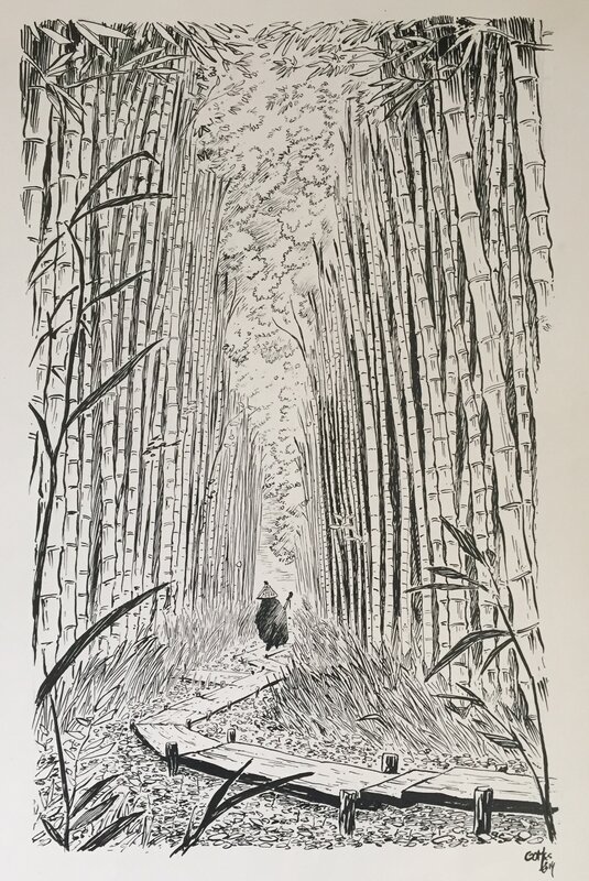 Foret de bambou par François Gomès - Illustration originale