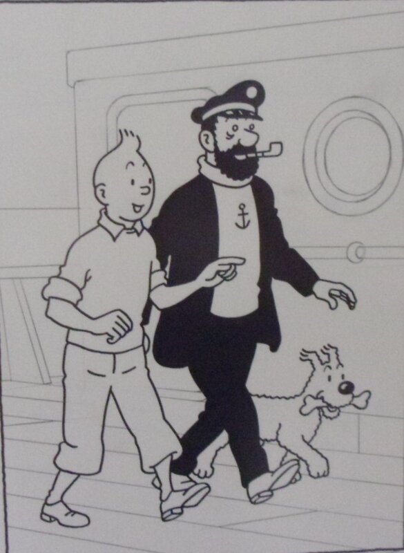Studios Hergé, Tintin et Le Capitaine Haddock - Illustration originale