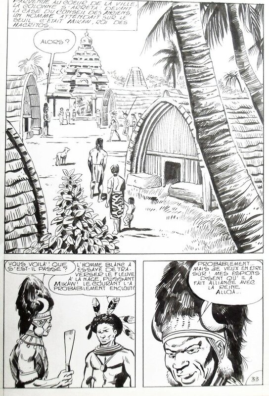 Santo D'Amico, Dan Panther, La reine des Lakanis - parution dans Chevalier Bayard n°7 (Mon journal) - Comic Strip