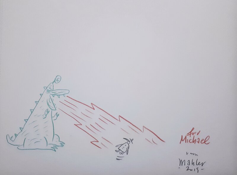 Godzilla par Nicolas Mahler - Dédicace
