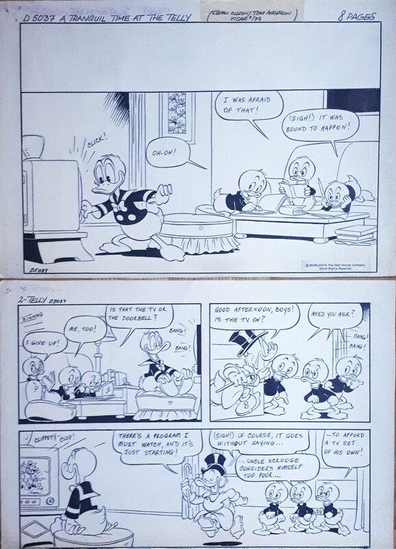 Vicar, Donald  Duck Scrooge Mc Duck - Comic Strip