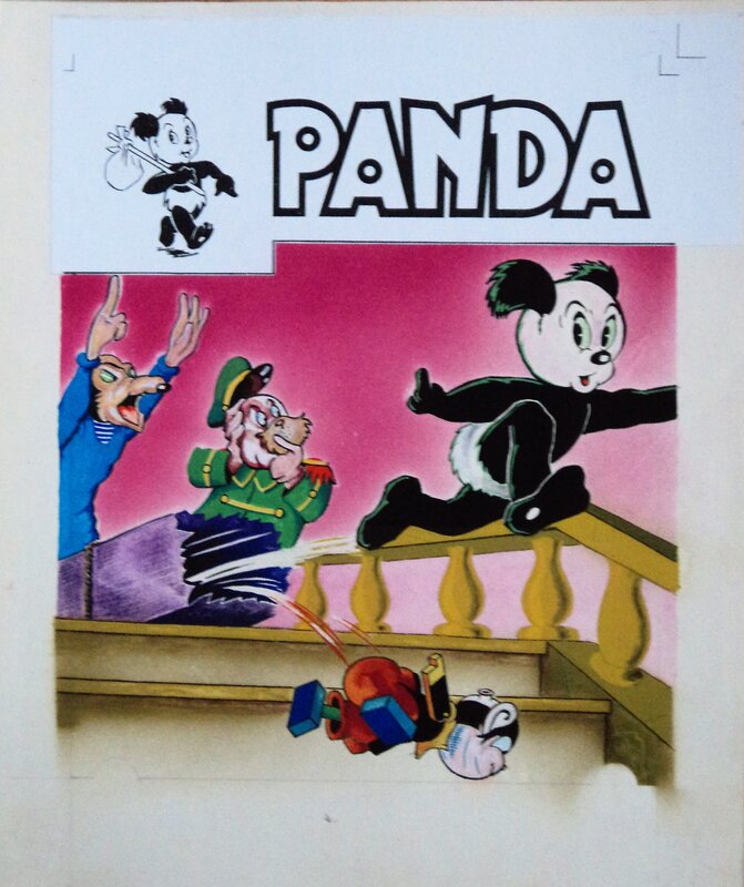 Marten Toonder, Panda n°5 Le pantin vivant - couverture originale - Original Cover