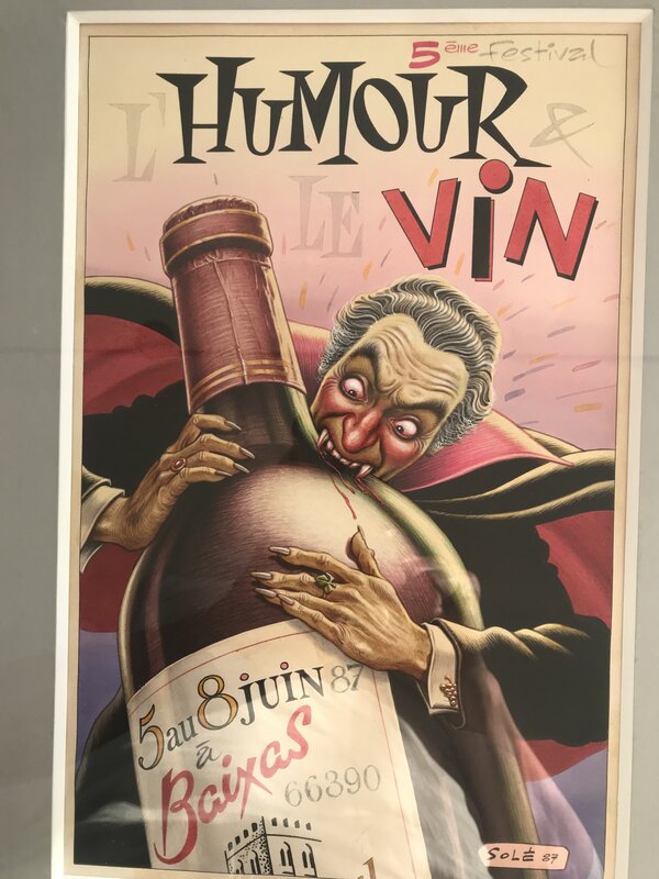 Humour et Vin by Jean Solé - Original Illustration