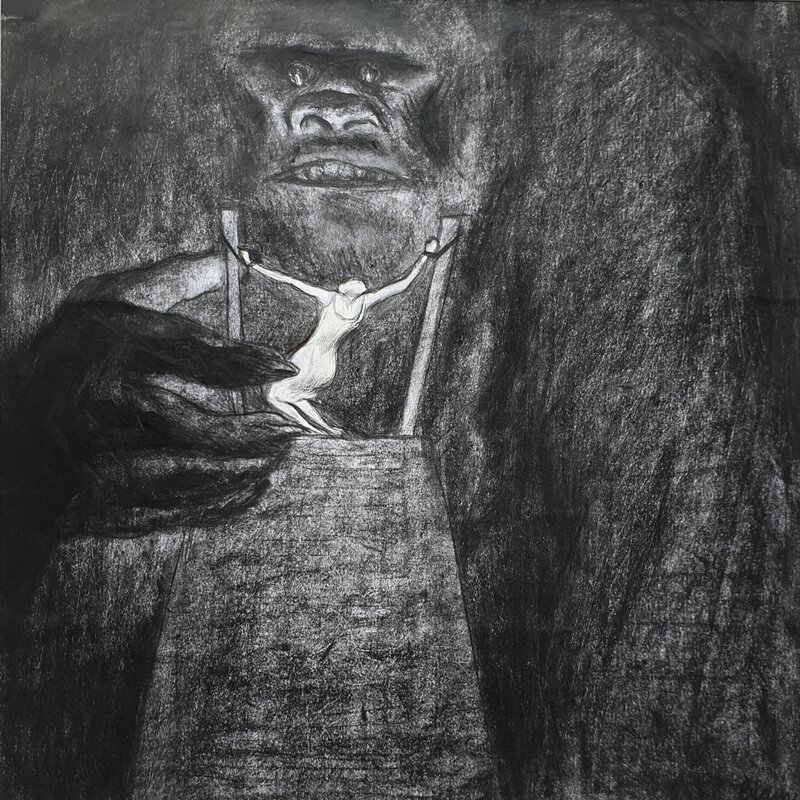 Christophe Blain, 2004 - King Kong : L'enlèvement - Illustration originale