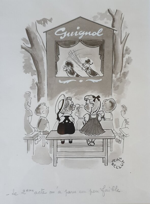 Guignol par Jean Bellus - Illustration originale