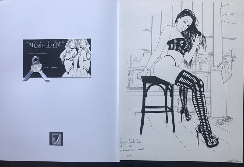 Lounis Chabane, Dedicace portfolio miroir - Ginny - Sketch