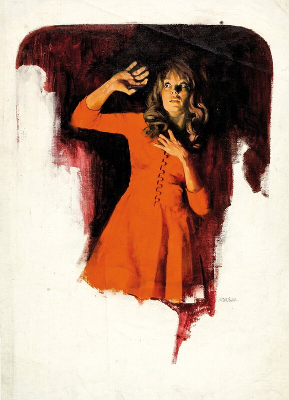 Enric Torres-Prat (Enrich) - Gothic illustration painting (1960's or early 1970's) - Original Illustration Enric Torres-Prat (Enrich) - Gothic illustration painting (1960's or early 1970's) - Original Illustration