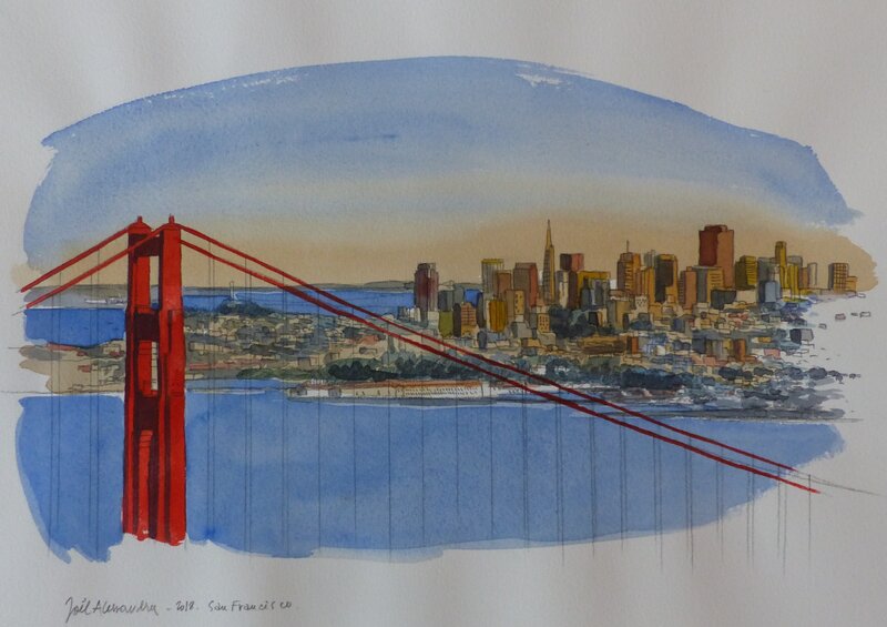 Joël Alessandra, Illustration San Francisco - Illustration originale