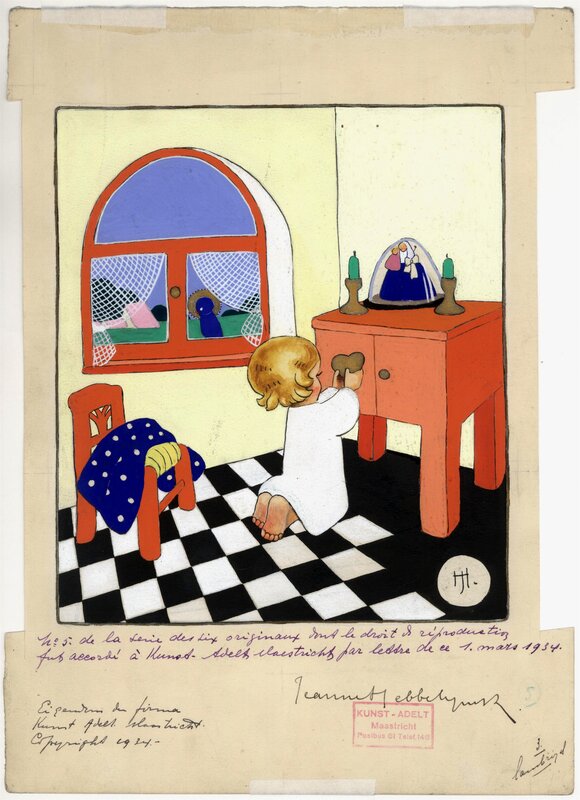 Jeanne Hebbelynck, Religious artwork , made for publisher 'Kunst Adelt' - Original Illustration