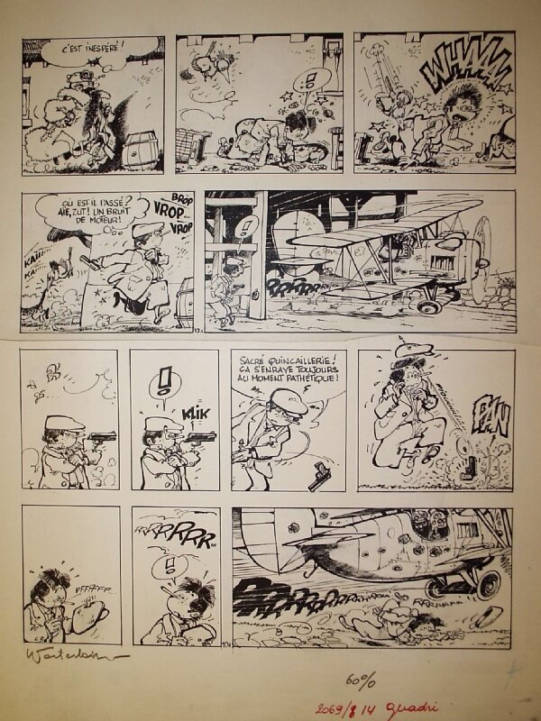 Marc Wasterlain, Le Docteur Poche, « Le Pivert Jaune pâle », planche 10, 1977. - Comic Strip