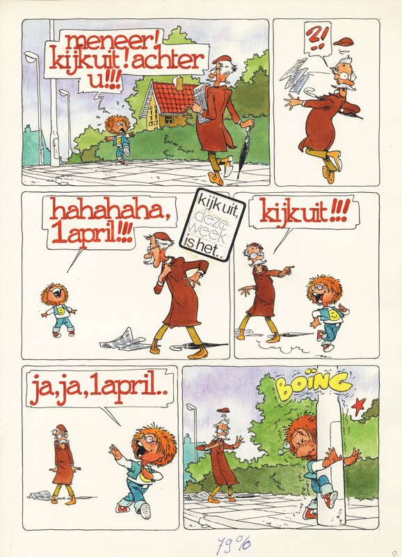 Fred Julsing Jr., 1978 - 1 April (page in color - Dutch KV) - Planche originale