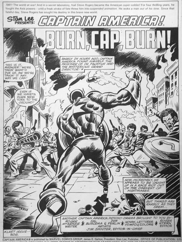 Sal Buscema, Don Perlin, Captain America #234 p1 - Planche originale